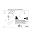ORION * COLGANTE LED NEGRO/CUERO  2L*8W 3000K